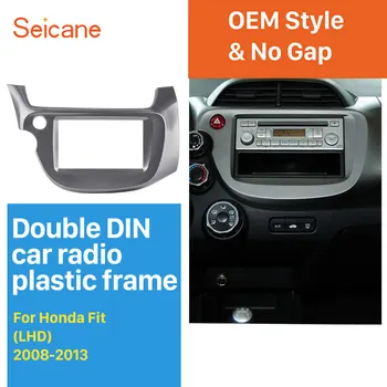 

Seicane Double Din Car Fascia Panel Plate Kit for 2008 2009 2010 2011-2013 Honda Fit LHD Car Dashboard Replacement Frame