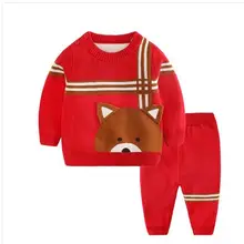 Детский осенне-зимний двойной Толстый Пуловер; 2