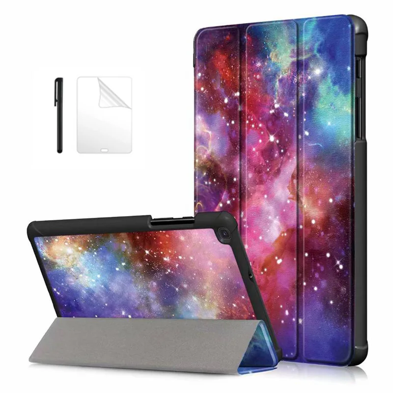 

Colorful Printed PU leather case for Samsung Galaxy Tab A 8.0 inch SM-T290 T295 T297 2019 protective skin tablet case+film+pen