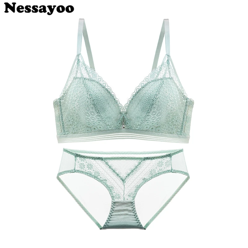 Vest Bra Sets For Women Sexy Lingerie Wireless Set Deep-V Bralette Lace Bras Push Up Minimizer Small Breast Top Bh Brassiere | Женская