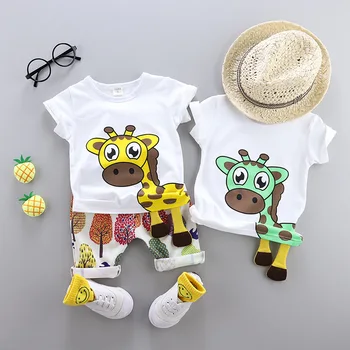 

Children Clothes 2PCS Kids Sets For Boys Outfits Cartoon T-shirt Tops+Short Pants Clothes Set Toddler Kids Baby roupa infantil