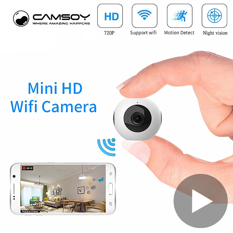 Wi Fi микро домашняя беспроводная видео CCTV охранное видеонаблюдение мини с Wifi IP