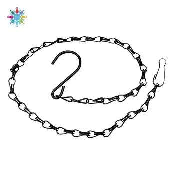 

Black Plated Flower Pot Chain Flower Basket Hanging Chain Decorative Hanging Chain Garden Home Decoration TLS