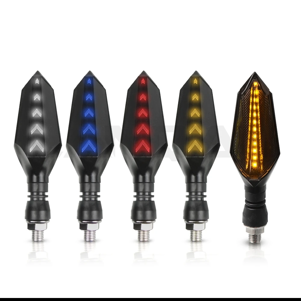 For KTM Yamaha Kawasaki Honda Suzuki Motorcycle Turn Signals Universal LED Signals Arrow Blinker Indicator Light Accessories