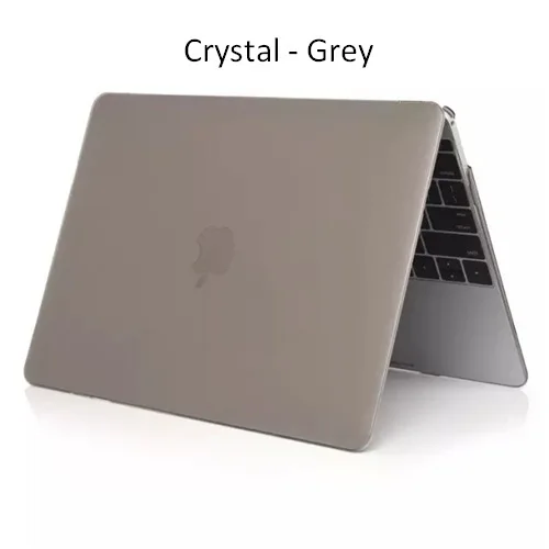 Кристально матовый чехол для ноутбука MacBook Touch ID A1932 чехол, для Macbook Air 13 A1466 A1369 Pro retina 11 12 13 15 жесткий чехол - Цвет: crystal Grey