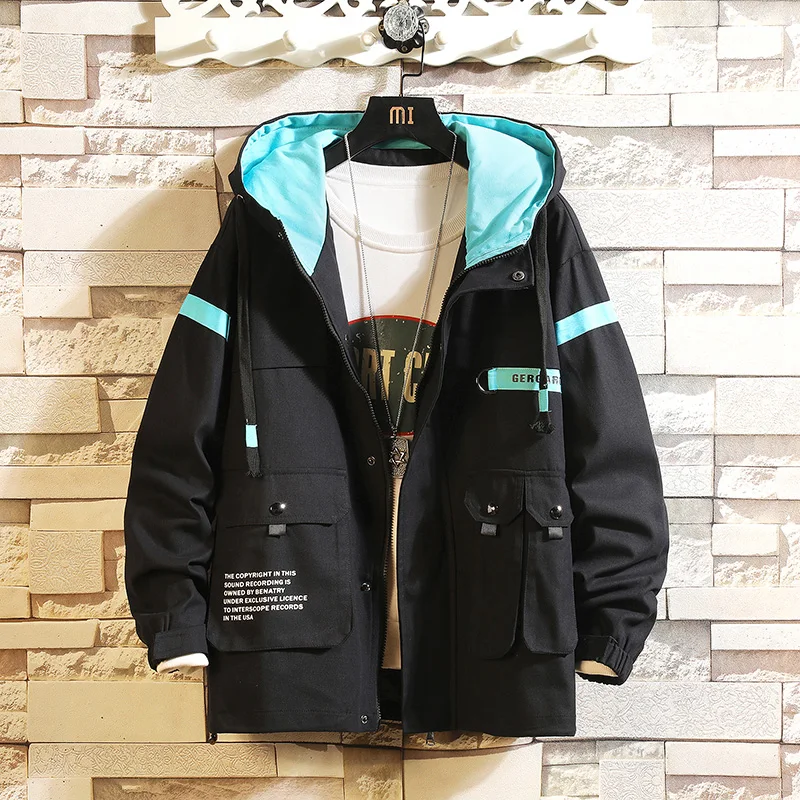 

High Quality Jackets Men Casual Fashion 2019 Streetwear HIP HOP Punk Print Style Design Spring Autumn Plus Asian Size M-5XL