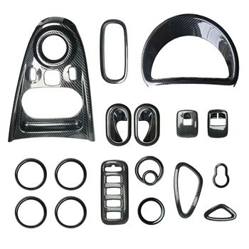 

Carbon Fiber Car Interior Decoration Accessories ABS Decoration Modification Stickers for Smart 453 Fortwo Forfour Car Styling