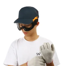 Легкая и дышащая Защитная кепка со светоотражающими полосками, жесткая шапка, головной шлем на рабочем месте, шляпа для строительной площадки, Черная