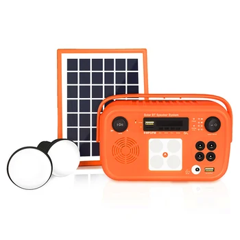 

Portable mobile charger home solar system with mini LED light solar panel power system for home