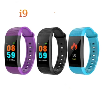 

New Smart Wristband Health I9 IP68 Waterproof Smart Bracelet Heart Rate Monitor Blood Pressure Fitness Tracker Sport Smart Band