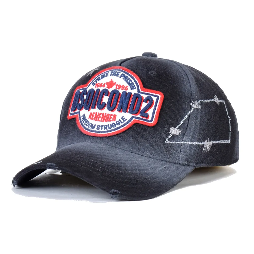 Бренд DSQ Casquette шапки с однотонным рисунком буквы DSQ2 папа хип-хоп бейсболка Snapback