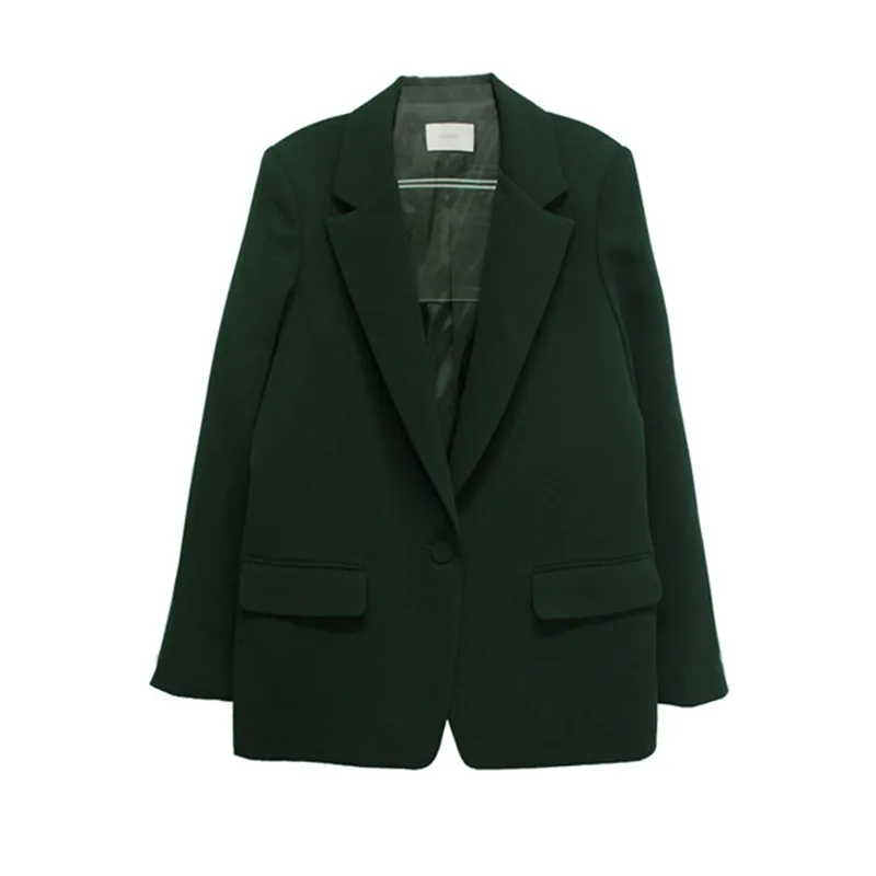 Autumn Korea Loose Solid Color Simple Female Suit New Spring 2 pieces Set Jacket + Feet Pants Autumn Korea Loose Solid Color Simple Female Suit New Spring 2 pieces Set Jacket + Feet Pants