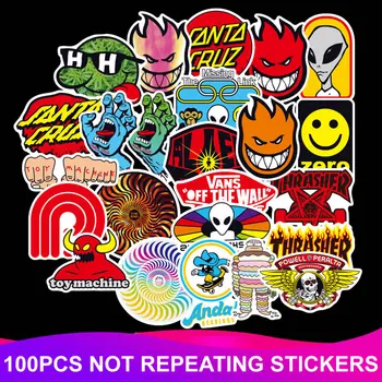 

100pcs/Pack Waterproof Funny Graffiti Stickers Skateboard Luggage Suitcase Motorcycle Phone Laptop Stickers Kids Classic Toy