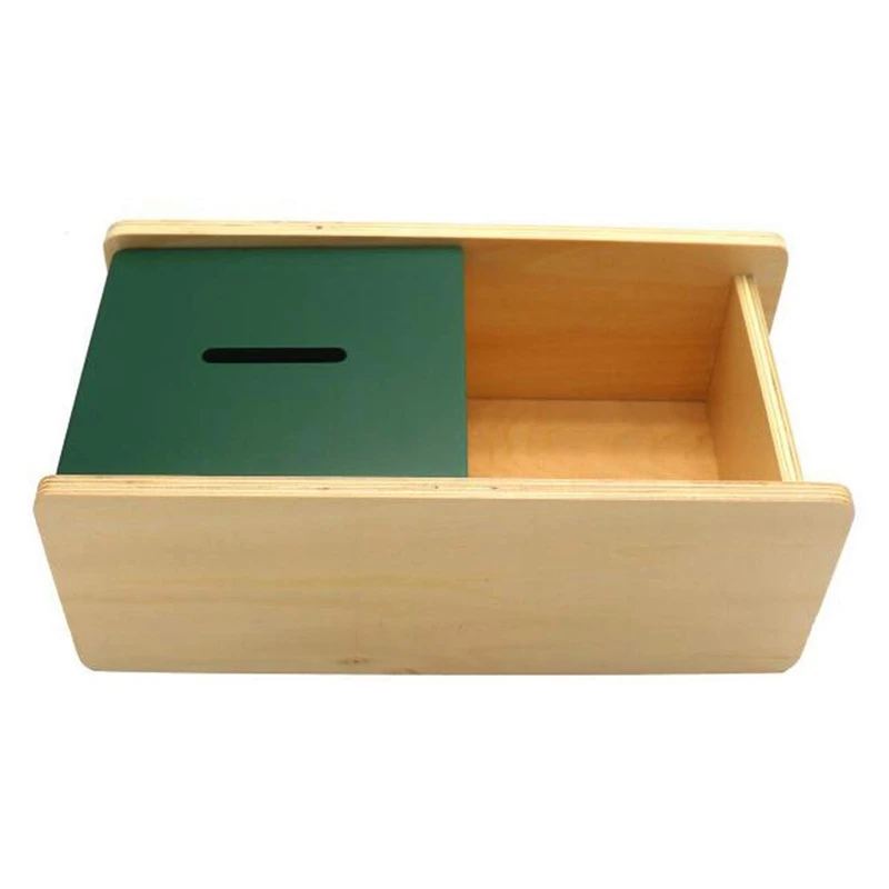 

Hand-Eye Coordination Shape Pairing Cognitive Toy Green Piece Input Box Object Permanent Frame Weave Ball Slider Color Matching