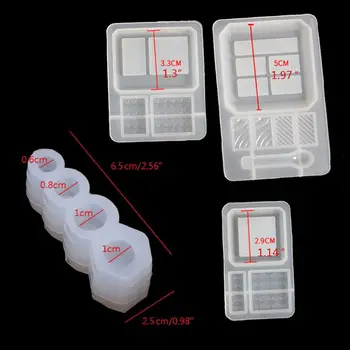 

Lipstick Eyeshadow Palette Epoxy Resin Mold Makeup Case Keychain Pendant Mold