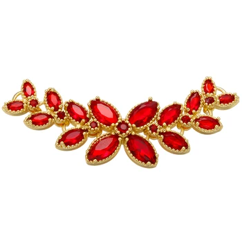 

ZHUKOU 15x50mm Adjustable red leaves with charms connector for women bracelet jewelry accessories making findings model: VS407