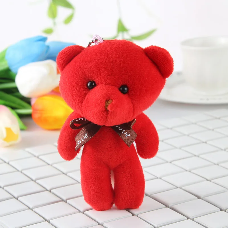 Маленький 12 см брелок плюшевый медведь игрушки, чучело кукла игрушка подружка день святого валентина подарок день рождения украшение