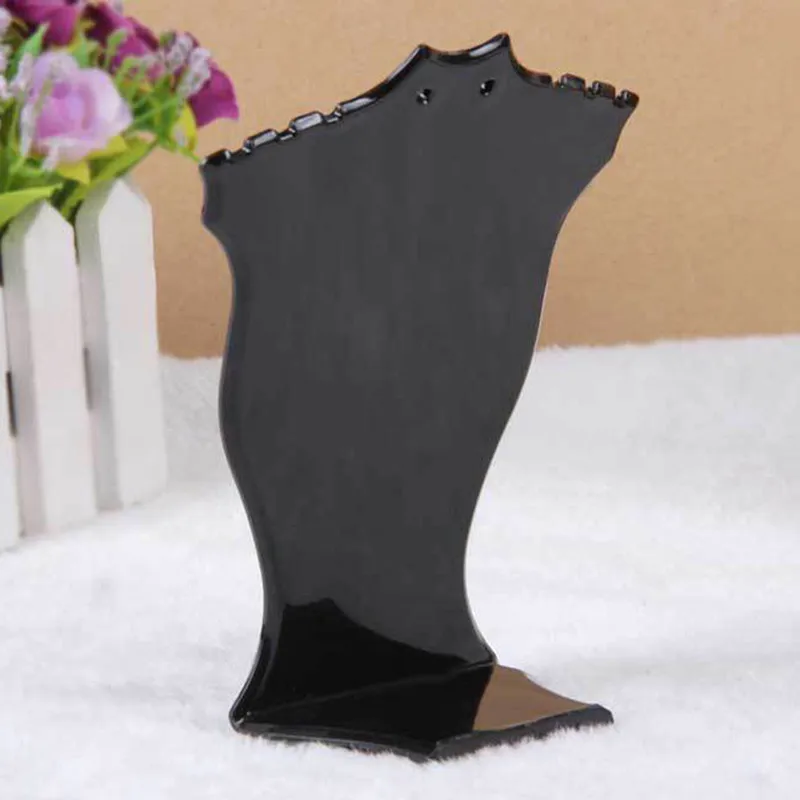 

Jewelry Display Stand Pendant Necklace Chain Holder Earring Bust Display Stand Showcase Rack Black Showing Packaging Display