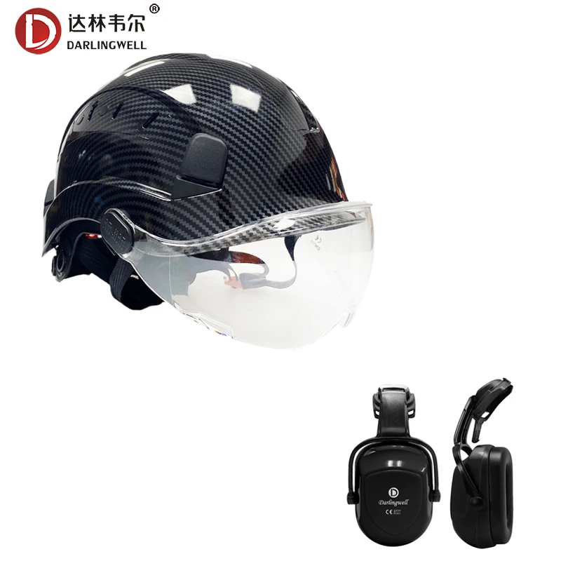 Safety Helmet Protective Hard Hat Goggles Earmuff Construction High Quality ABS Helmets Work Cap For Working Climbing Riding |