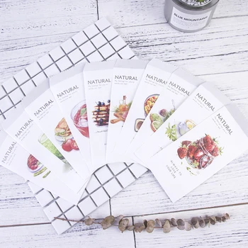 

100pcs/lot Maural Delicious Food Paper Envelopes Office School Wedding Party Invitation Gift Supplies Greeting Cards Wholesales