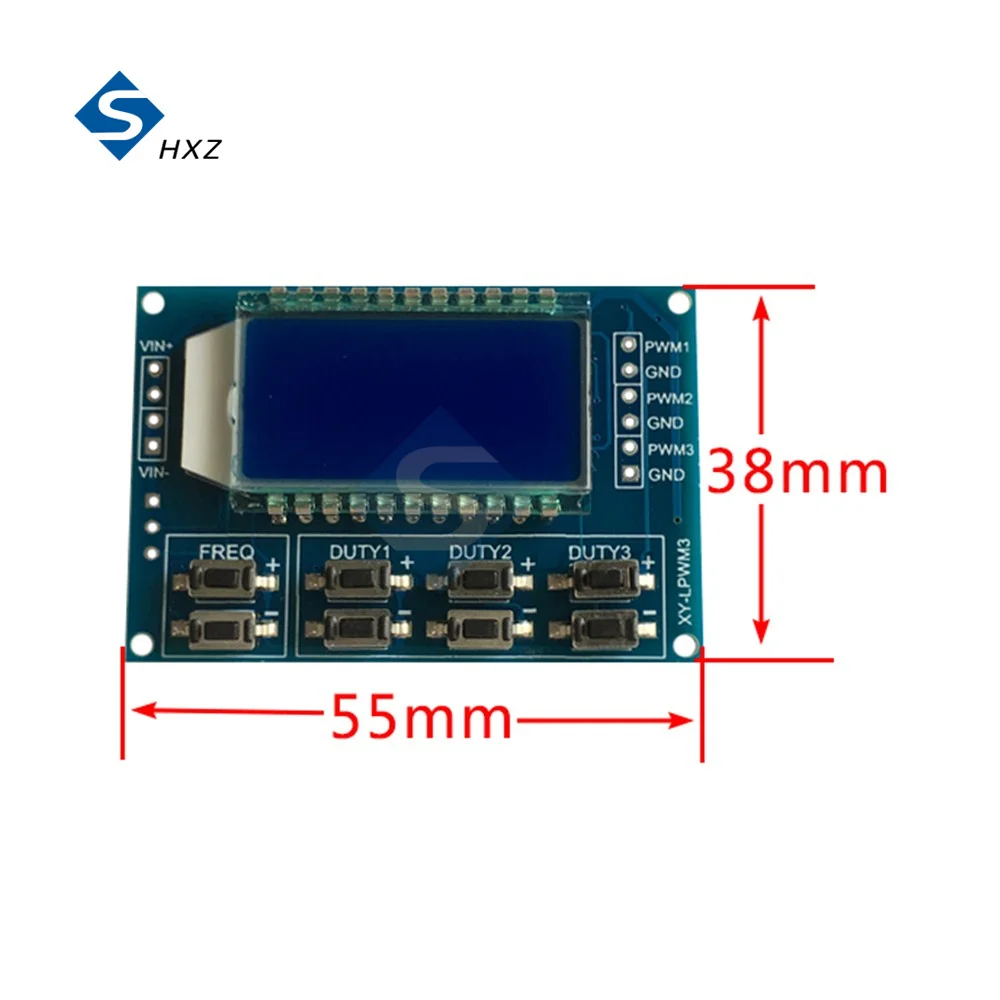 3 Channel LCD Backlight Digital Signal Generator Square Wave PWM Pulse Frequency Duty Ratio Adjustable Module 1Hz-150Khz 5