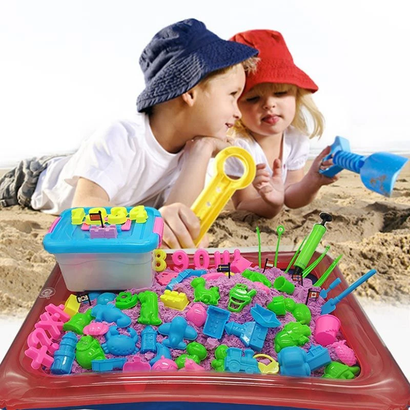 

1500g Children's Soft Sand Toys DIY Viscose Space Sand Dynamic Sand Table Game Toy Set Children's Gifts Inflatable Accessories