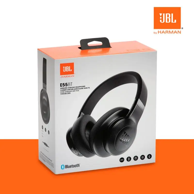 JBL E55BT Bluetooth Over Ear Headphones Black