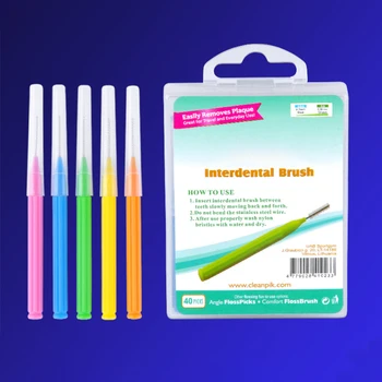 

40 Pcs I Shaped Interdental Brush Denta Floss Interdental Cleaners Orthodontic Dental Teeth Brush Toothpick Oral Care Tool