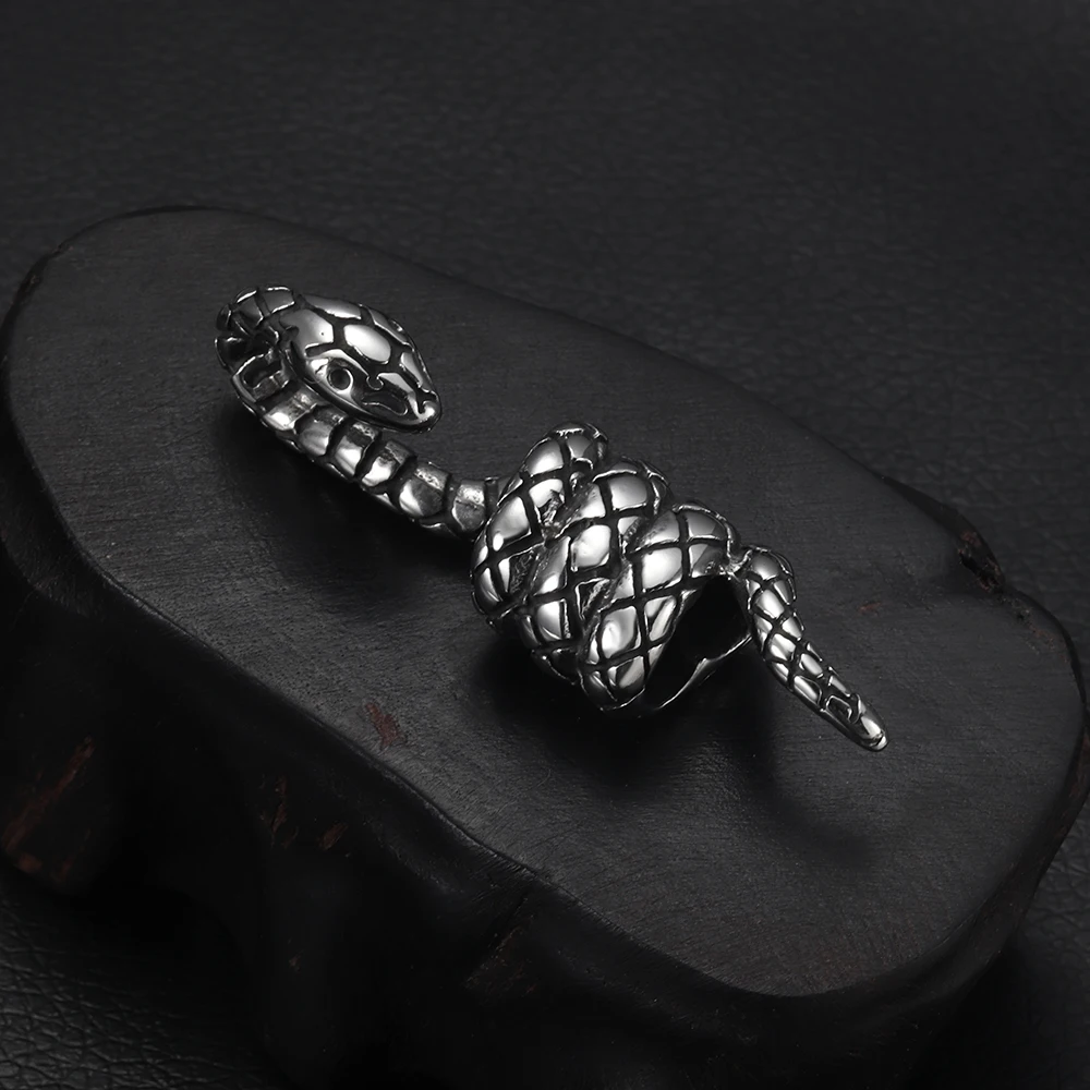 

Stainless Steel Connector Snake Double Hole 6mm Punk Jewelry Making Accessories Bracelet Hook Wholesale DIY Handmade Supplies