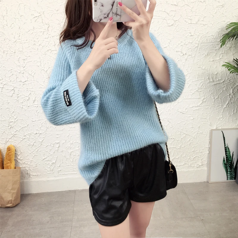 

Fashion Plus Size Loose Pullover Long Sweaters Winter Autumn Flare Sleeve Clothing Clothes Fashion 2018