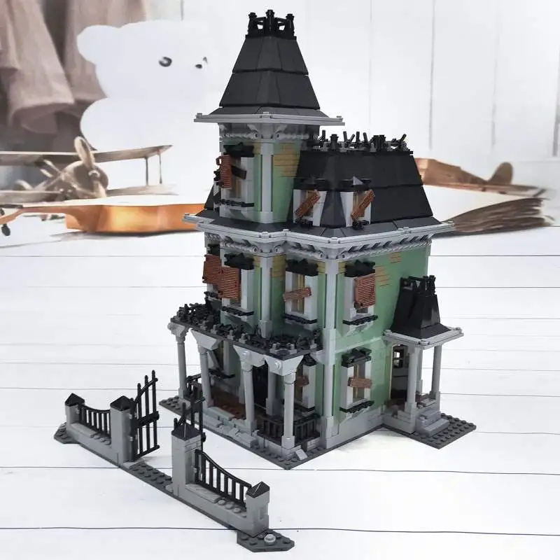

16007 Movie Room Escape Cemetery Manor The Haunted Soul House Model Building Block Kits Brick Toys 2141Pcs Bricks 10228 In stock