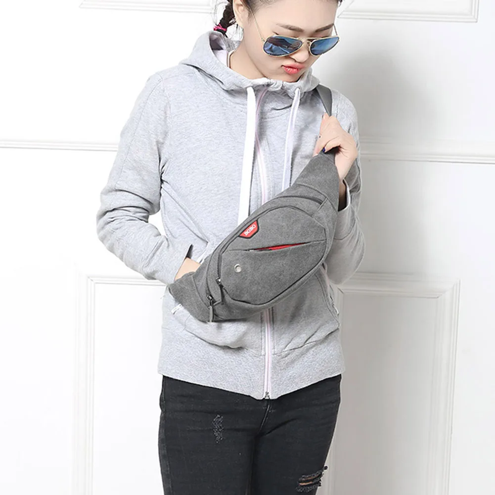 

Men Canvas Waist Bags Waterproof Multifunctional Adjustable Belt Chest Bag Small Money Purse K-BEST