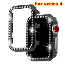 Bling Crystal Diamonds Aluminum Metal Cover for Apple Watch Case Series 5 4 Bumper shell 44mm 40mm for iwatch 3 2 1 Band 38 42mm Bling Crystal Diamonds Aluminum Metal Cover for Apple Watch Case Series 5 4 Bumper shell 44mm 40mm for iwatch 3 2 1 Band 38 42mm