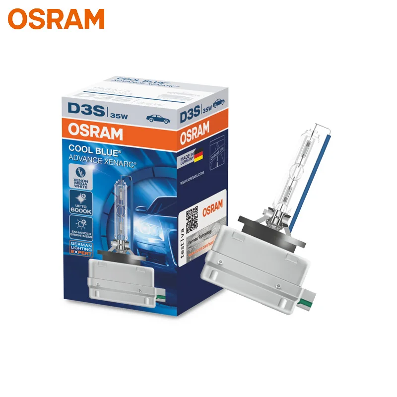 OSRAM D1S D2S D3S D4S CBA Xenon HID Cool Blue Advance 12V 6000K Mega White Car Xenon Headlight Light Auto Genuine Hi/lo Beam, 1x