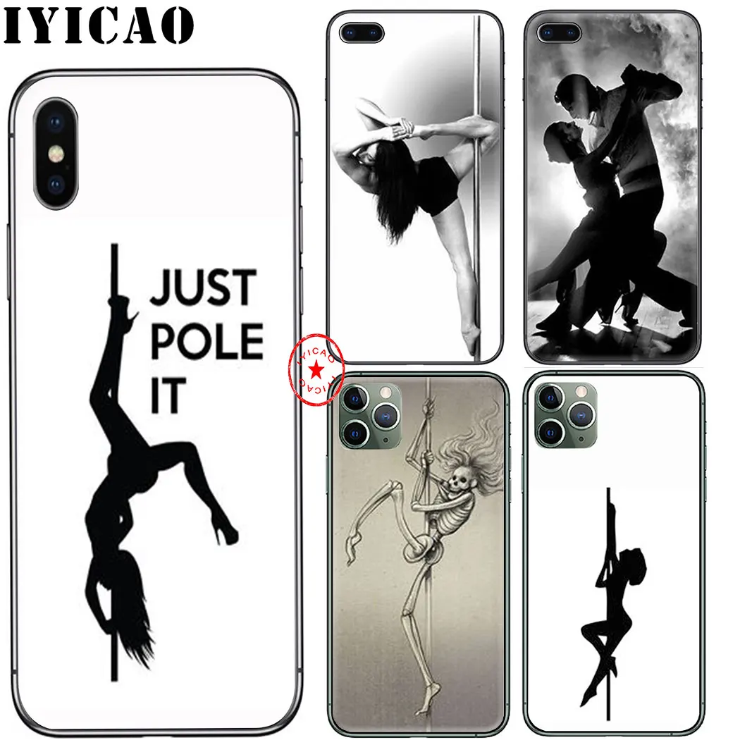 Мягкий чехол IYICAO для танцев на шесте iphone 11 Pro Xr Xs Max 6 6s 7 8 Plus 5 5S Se из силикона TPU |