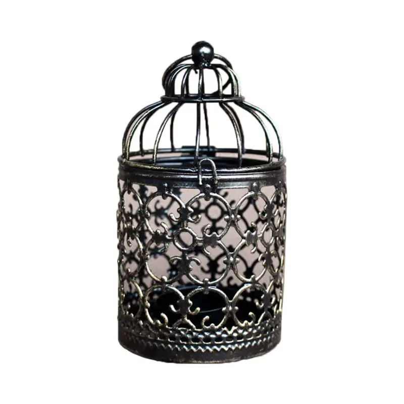 Полые Подсвечники Tealight висит Фонари Винтаж птица клетка, свечи держатель Свадебная вечеринка домашний декор 72XF