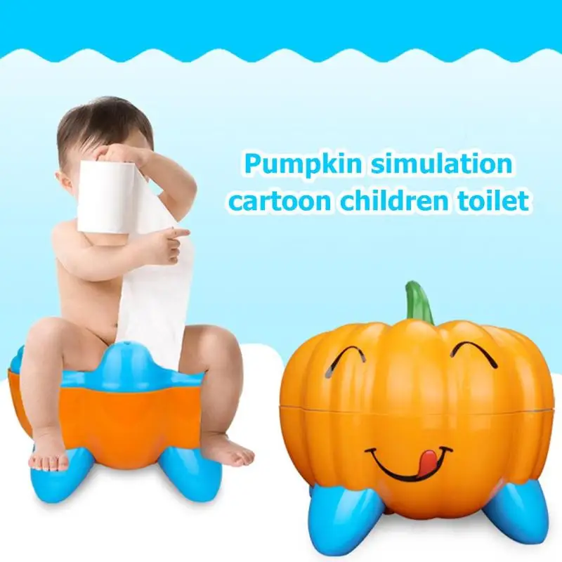 Cute Cartoon Pumpkin Baby Potty Toilet Seat Portable Urinal comfortable Backrest cute pot