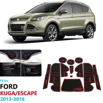 

Anti-Slip Rubber Gate Slot Cup Mat For Ford KUGA 2013 2014 2015 2016 Ford Escape MK2 Coaster Cushion Accessories Car Stickers