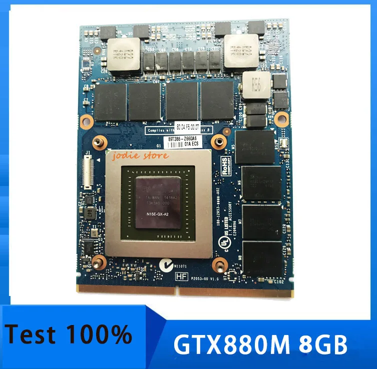 Оригинальная видеокарта GTX880M GTX 880M N15E-GX-A2 8G VGA для ноутбука DELL M17X R4 R5 M18X R2 R3 идеально