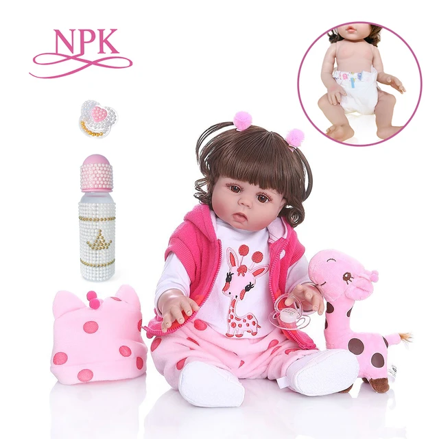 55CM Reborn Baby Girl With Elephant Very Soft Full Body Silicone Doll Bath  Lifelike Real Touch child Toy - AliExpress