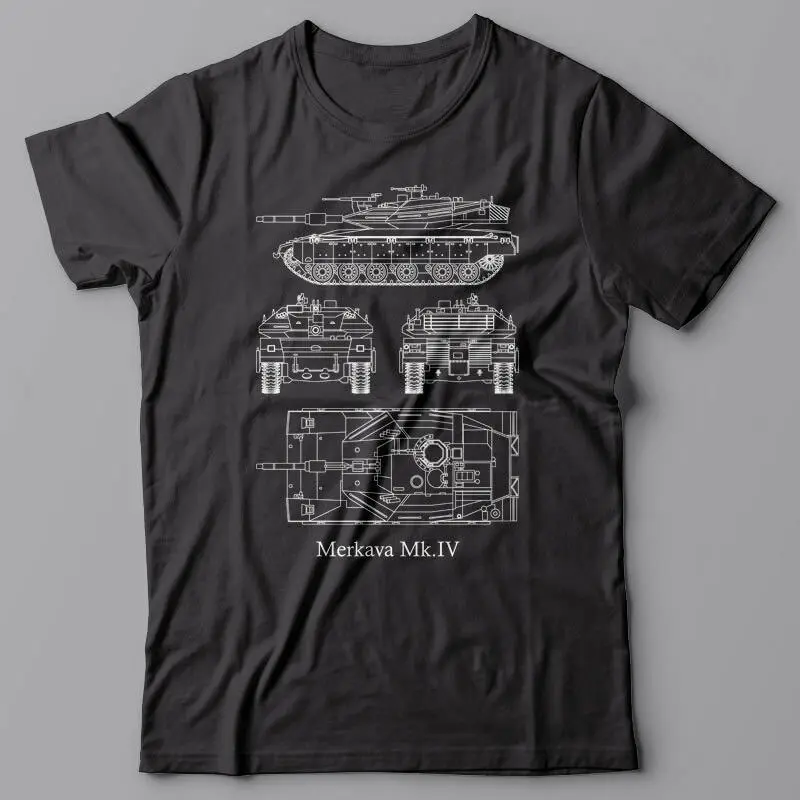 Battle Tank MERKAVA Mk-IV Men T-shirt military Israel Army World of tanks | Мужская одежда