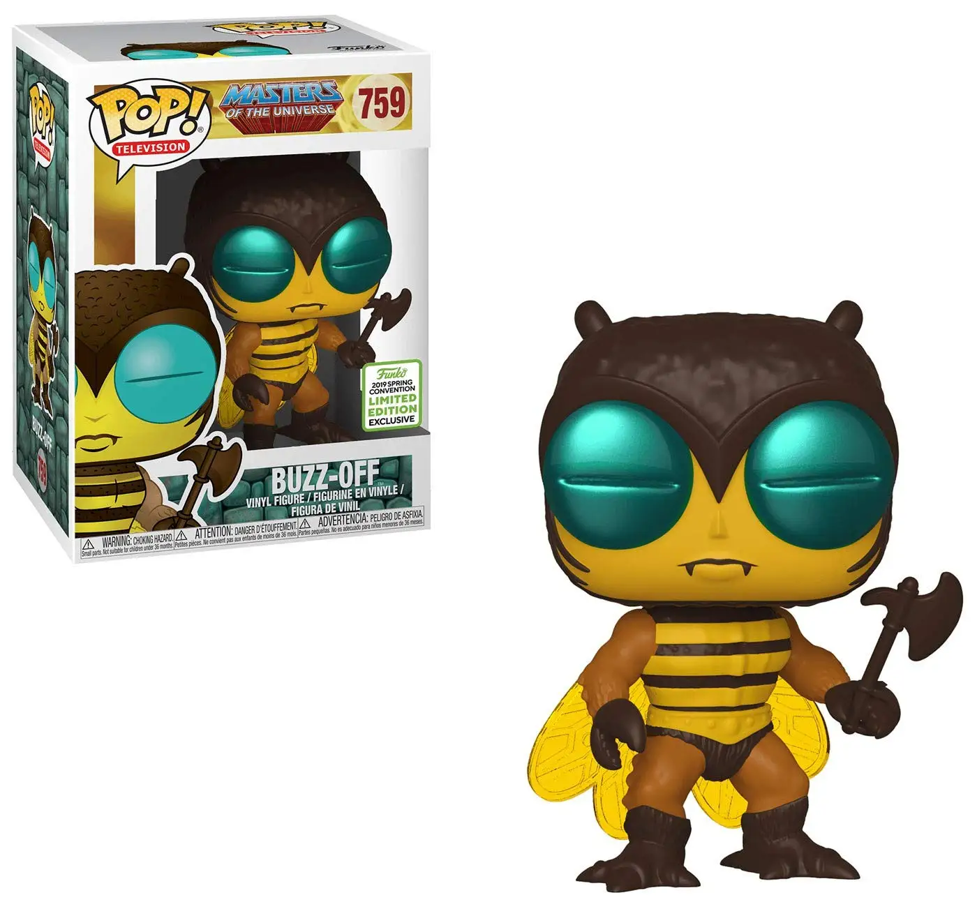 

2019 ECCC Exclusive Official Funko pop Masters Universe - Buzz Off Vinyl Action Figure Collectible Model Toy In Box