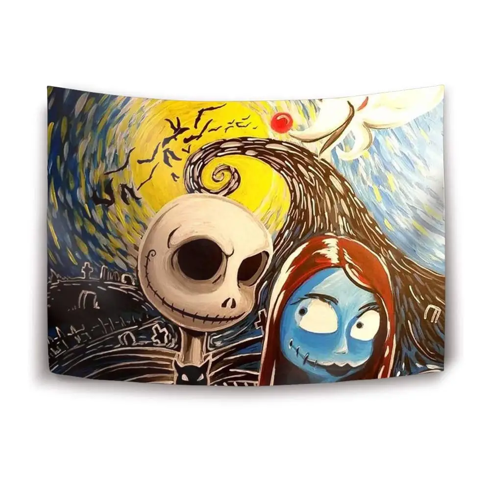 

Nightmare Before Christmas Wall Tapestry Home Decorations for Bedroom Dorm