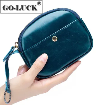

New Cowskin Leather Women Handbag Multi-Functions Coin Cosmetic Cash Keys Handhold Finger Bag