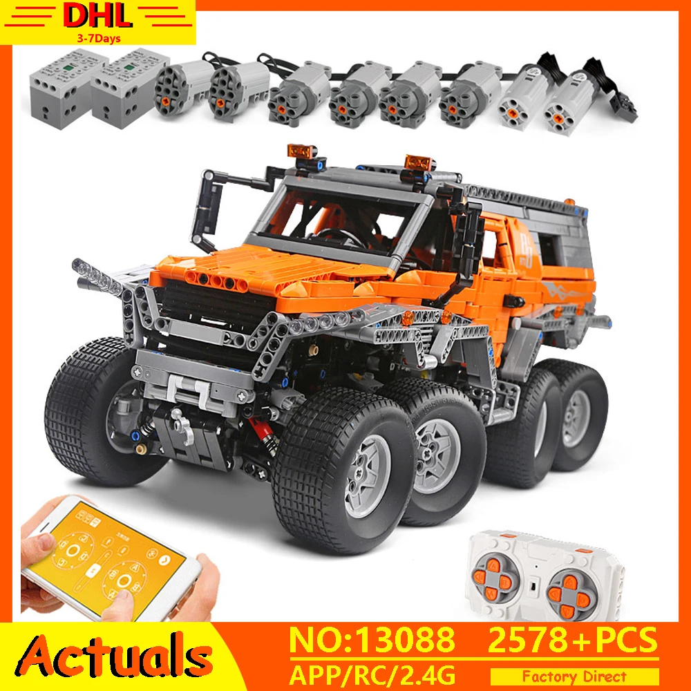 

Siberia Technic Series Avtoros Shaman 8x8 Off-road vehicle Model Building Blocks Bricks Compatible lepining 23011 MOC-5360 Toys