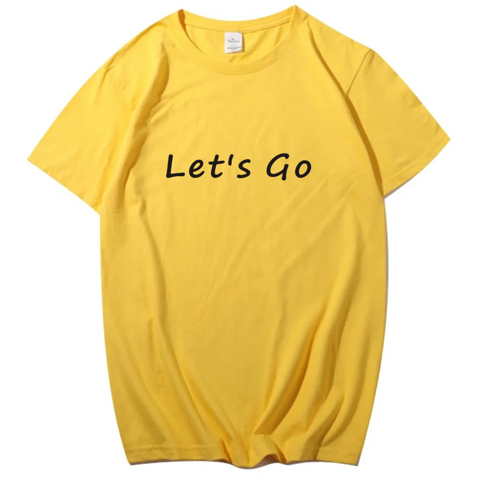 

Women's t-shirt fashion style fashion Let's go print top men's casual round neck cotton short-sleeved t-shirt street clothing