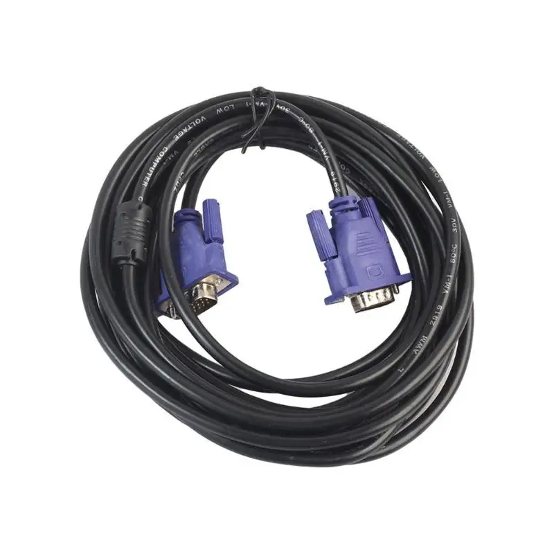 1,5 m/3m/5 m Удлинительный кабель VGA HD 15 пин кабель со штыревыми соединителями на обоих концах для подключения VGA Кабели Шнур провода линии Медь ядро для монитора компьютера ПК проектор