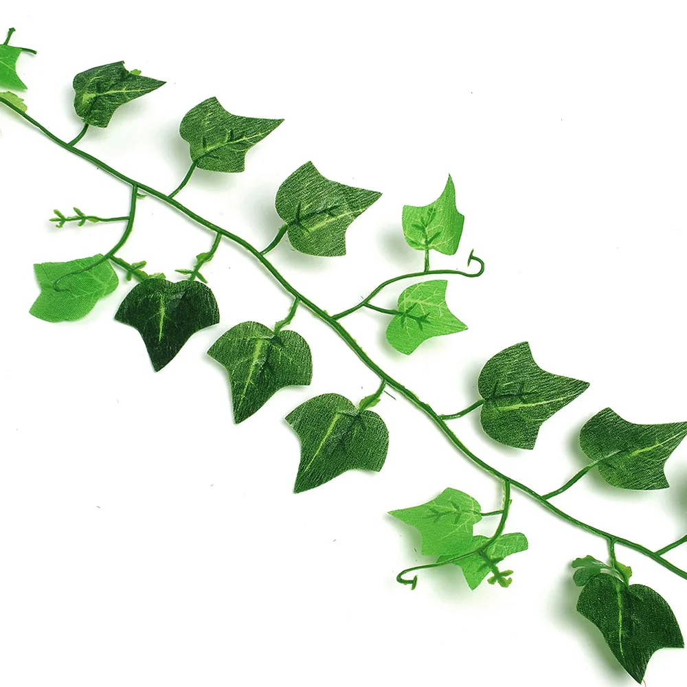 Artificial Ivy Leaves Vine Decor Home Wedding 2.4m Hanging Green Garden Party Fake Foliage Flowers Garland Decoration Plants