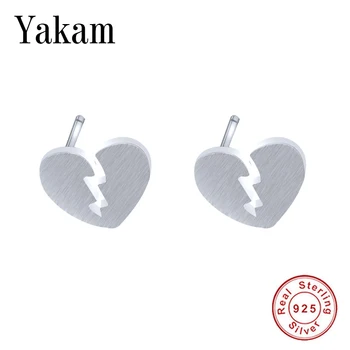 

Cute Heartbreak Stud Earrings 2019 Winter 925 Sterling Silver Lovely Breaking Heart Earring For Women Girls Friends Jewelry Gift