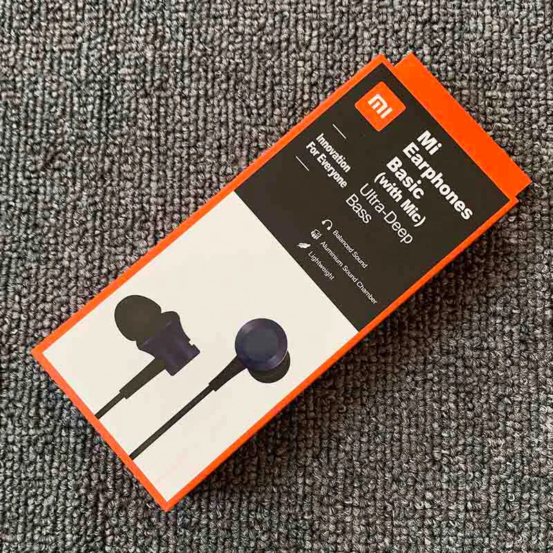 Xiaomi Mi Piston Earphone Basic Stereo 3.5mm In-Ear Earphones Wired Mic Control Headset For Mi A1 F1 4 3 Redmi Note 7 8 K20 Pro